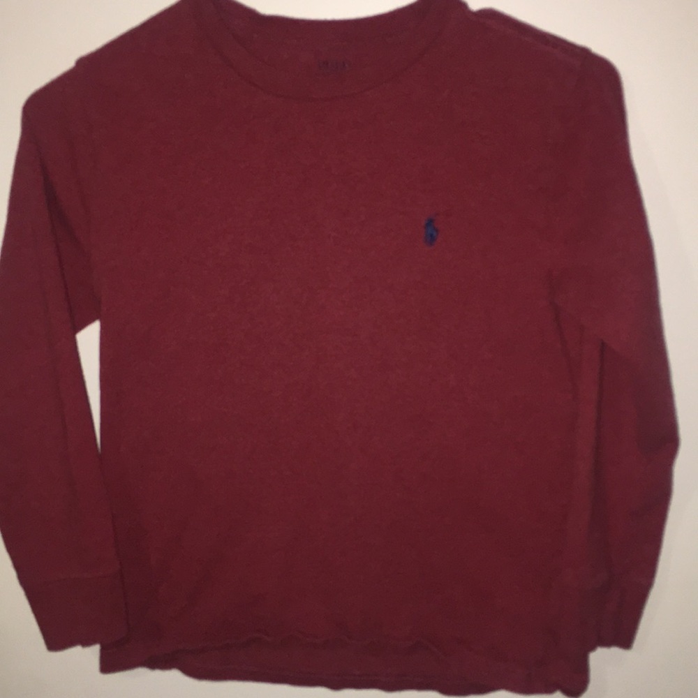 Polo Ralph Lauren boys size 8 red long sleeve top